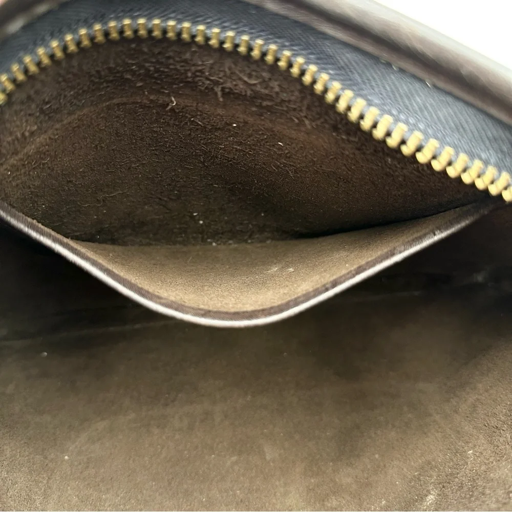Vintage Coach Large Slim Clutch Portfolio Brown Leather